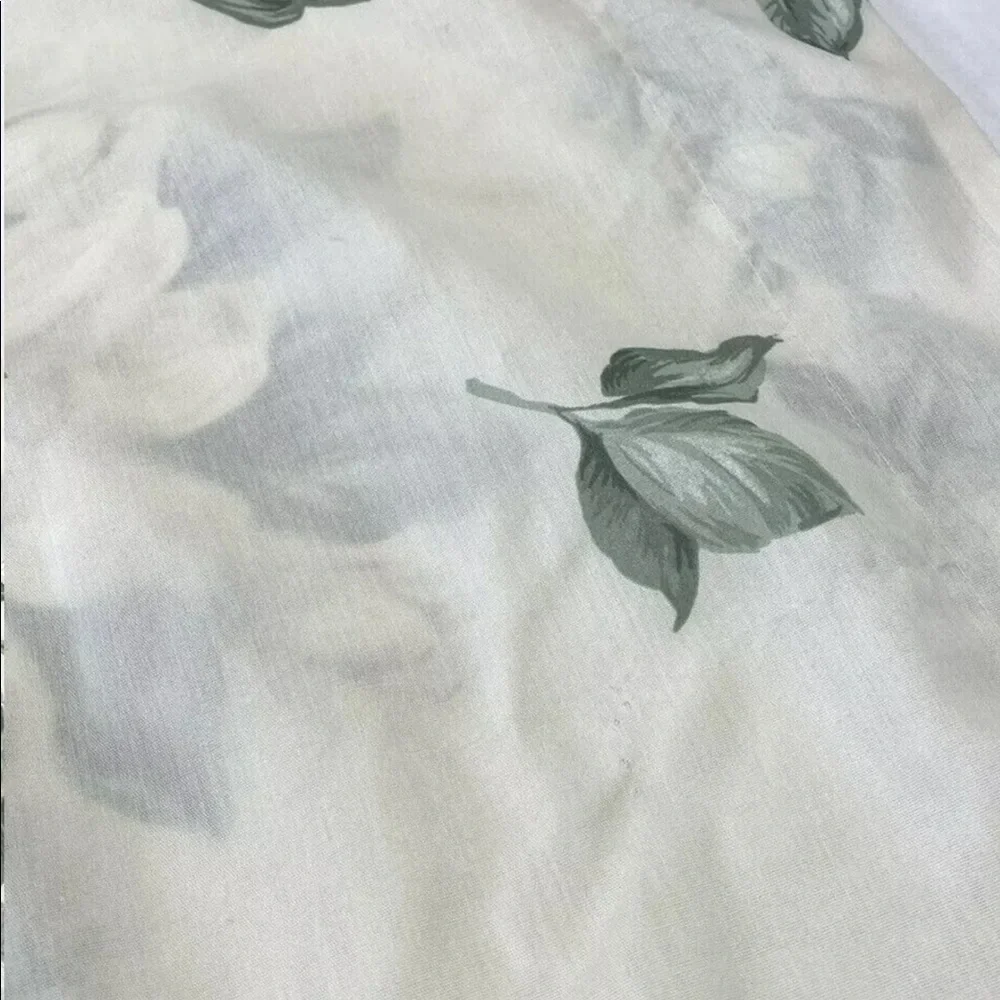 Vintage 1980s Luxury King Pillowcases Shams leaves